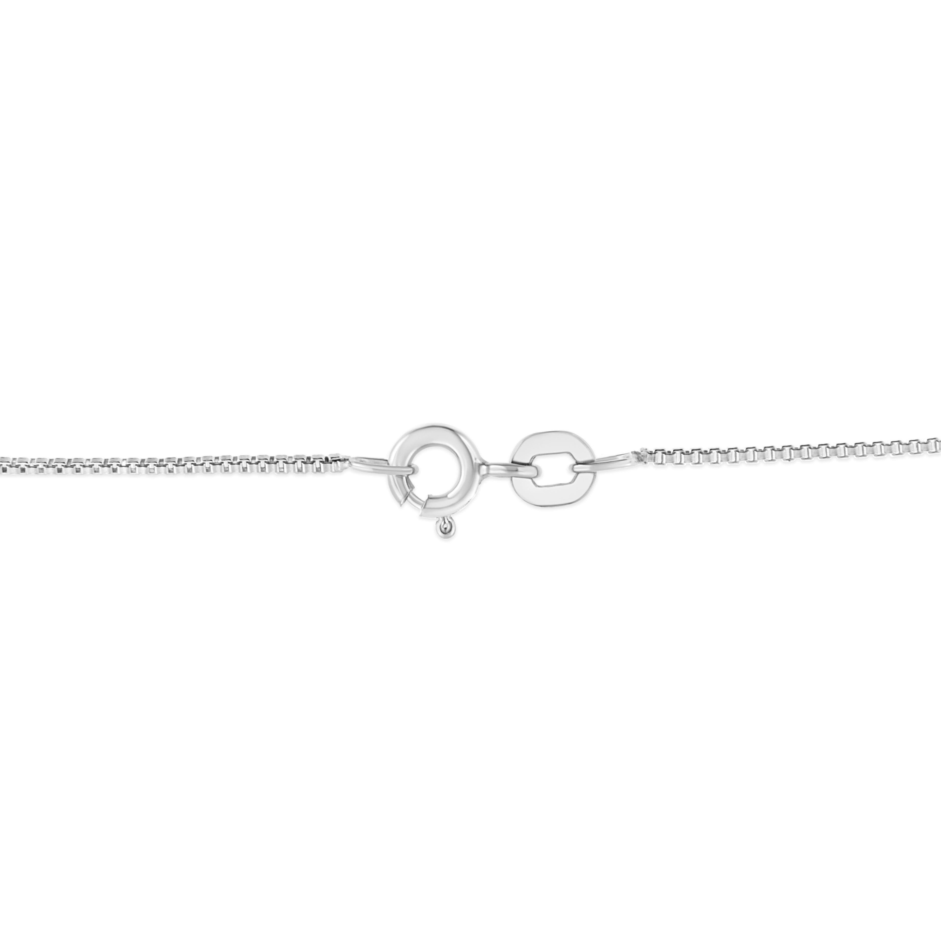 .925 Sterling Silver 1/2 Cttw Prong Set Treated Green Diamond Floral Cluster 18" Pendant Necklace (Green Color, I1-I2 Clarity) by Bids.com