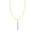 14k Yellow Gold Bar Pendant with Diamonds by Bids.com
