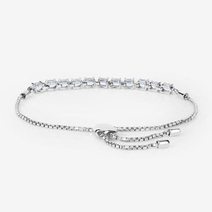 2.20 Carat Genuine Aquamarine .925 Sterling Silver Bracelet by Bids.com