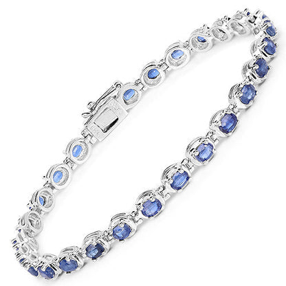 7.02 Carat Genuine Kyanite .925 Sterling Silver Bracelet  DestGlow
