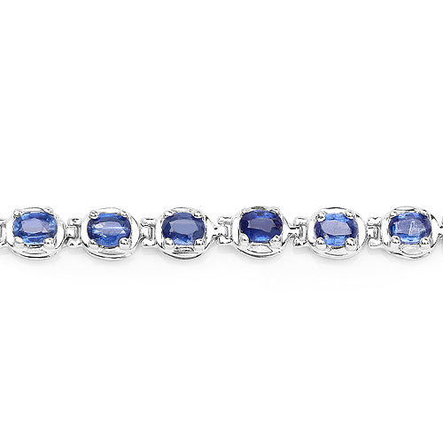 7.02 Carat Genuine Kyanite .925 Sterling Silver Bracelet  DestGlow