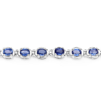 7.02 Carat Genuine Kyanite .925 Sterling Silver Bracelet  DestGlow
