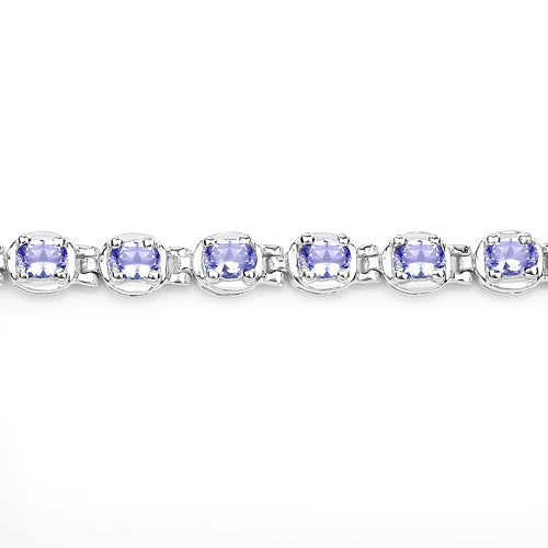 4.59 Carat Genuine Tanzanite .925 Sterling Silver Bracelet  DestGlow