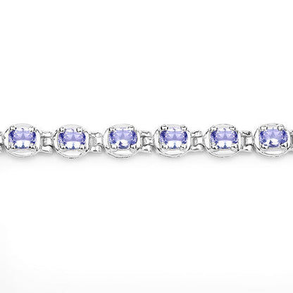 4.59 Carat Genuine Tanzanite .925 Sterling Silver Bracelet  DestGlow