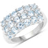 2.29 Carat Genuine Blue Topaz & White Topaz .925 Sterling Silver Ring by Bids.com