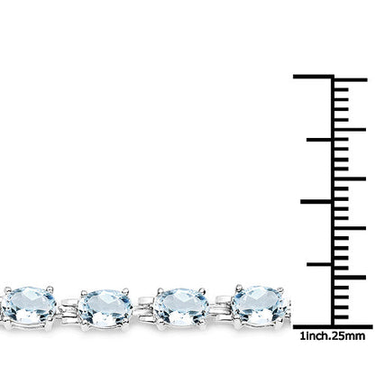 8.80 Carat Genuine Aquamarine .925 Sterling Silver Bracelet by Bids.com