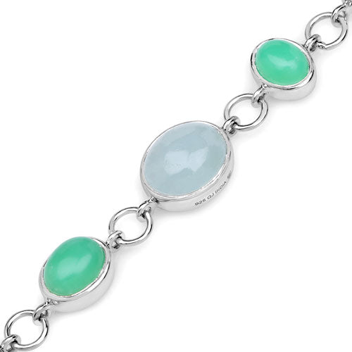 15.67 Carat Genuine Multi Stone .925 Sterling Silver Bracelet  DestGlow