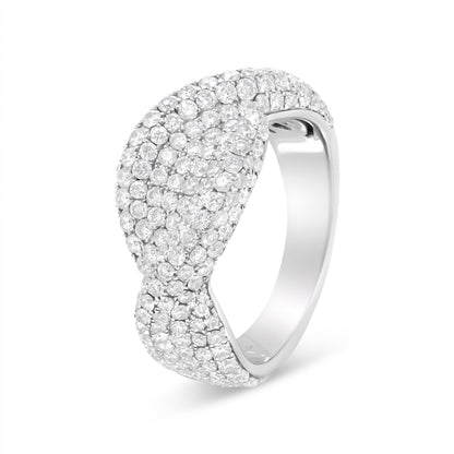 18K White Gold Cluster 2 1/4 Cttw Diamond Fashion Ring (F-G Color, VS1-VS2 Clarity) - Ring Size 7 by Bids.com