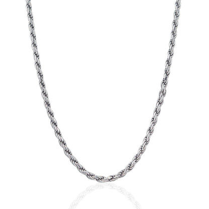 Sterling Silver 3.6mm Diamond Cut Rope Style Chain by Bids.com