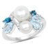 4.96 Carat Genuine Multi Stones .925 Sterling Silver Ring by Bids.com