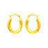 14k Yellow Gold Polished Oval Hoop Earrings by Bids.com