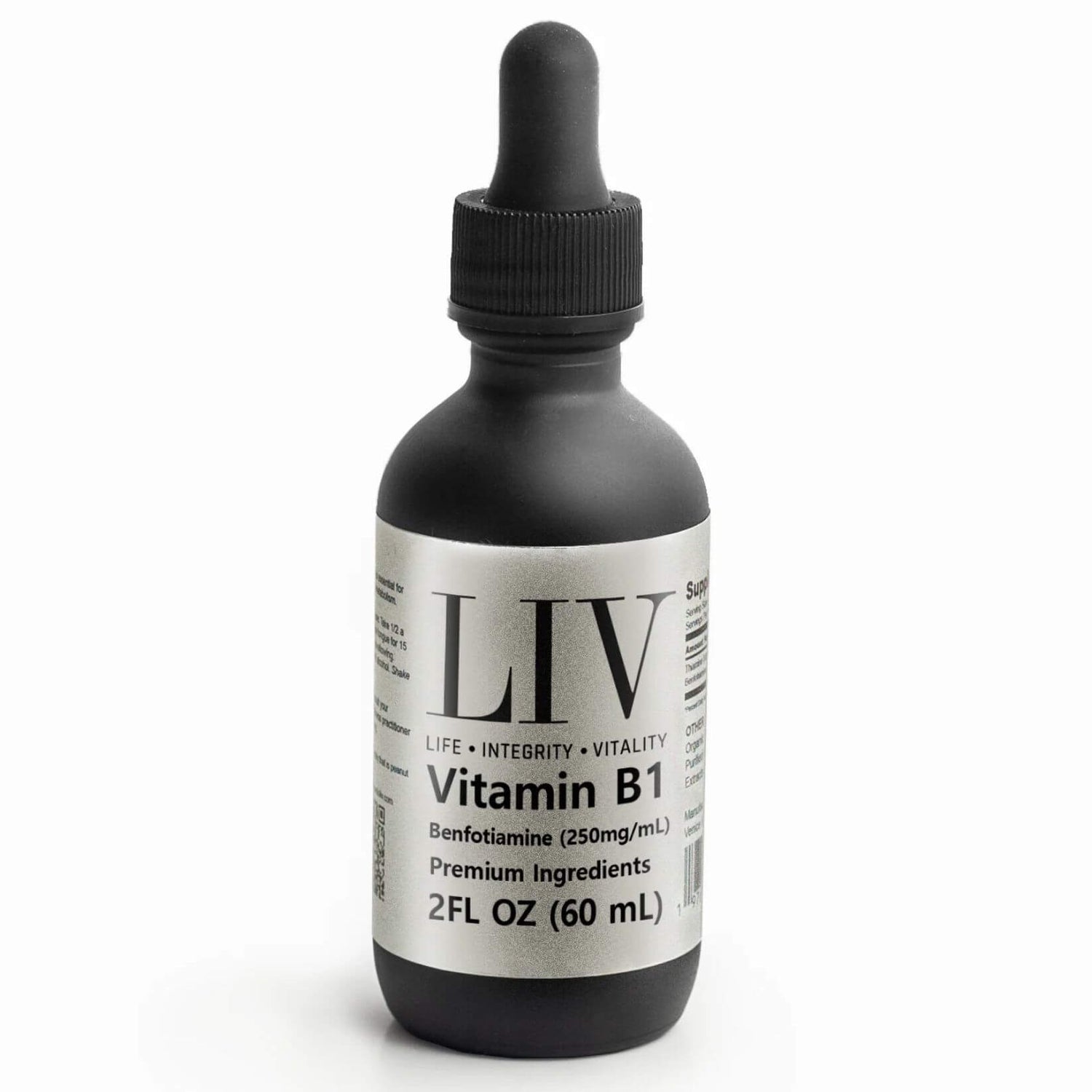 Vitamin B1 Thiamine Liquid Metabolic Booster (Benfotiamine 250mg, 60 servings)