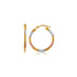 10k Tri-Color Gold Classic Hoop Earrings with Diamond Cut Details by Bids.com