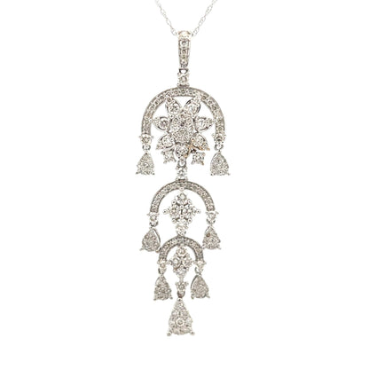 Natural 1.50ct Diamond Fashion Pendants 14KT White Gold by Bids.com