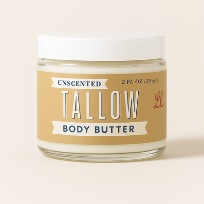 Original Tallow Body Butter – Unscented Grass-Fed Beef Tallow Moisturizer | Lady May