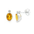 .79ct Citrine Diamond Stud Earrings 10KT White Gold by Bids.com