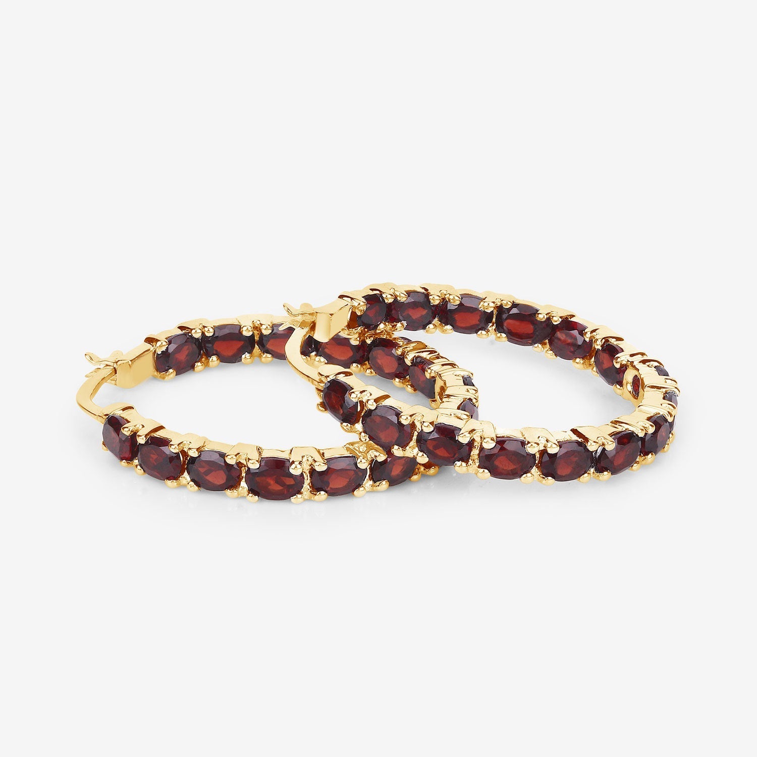 6.00 Carat Genuine Garnet .925 Sterling Silver Earrings  DestGlow