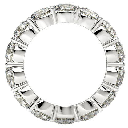 Round Cut Lab Grown Diamond Eternity Ring in 14k White Gold (6 cttw FG/VS2) by Bids.com