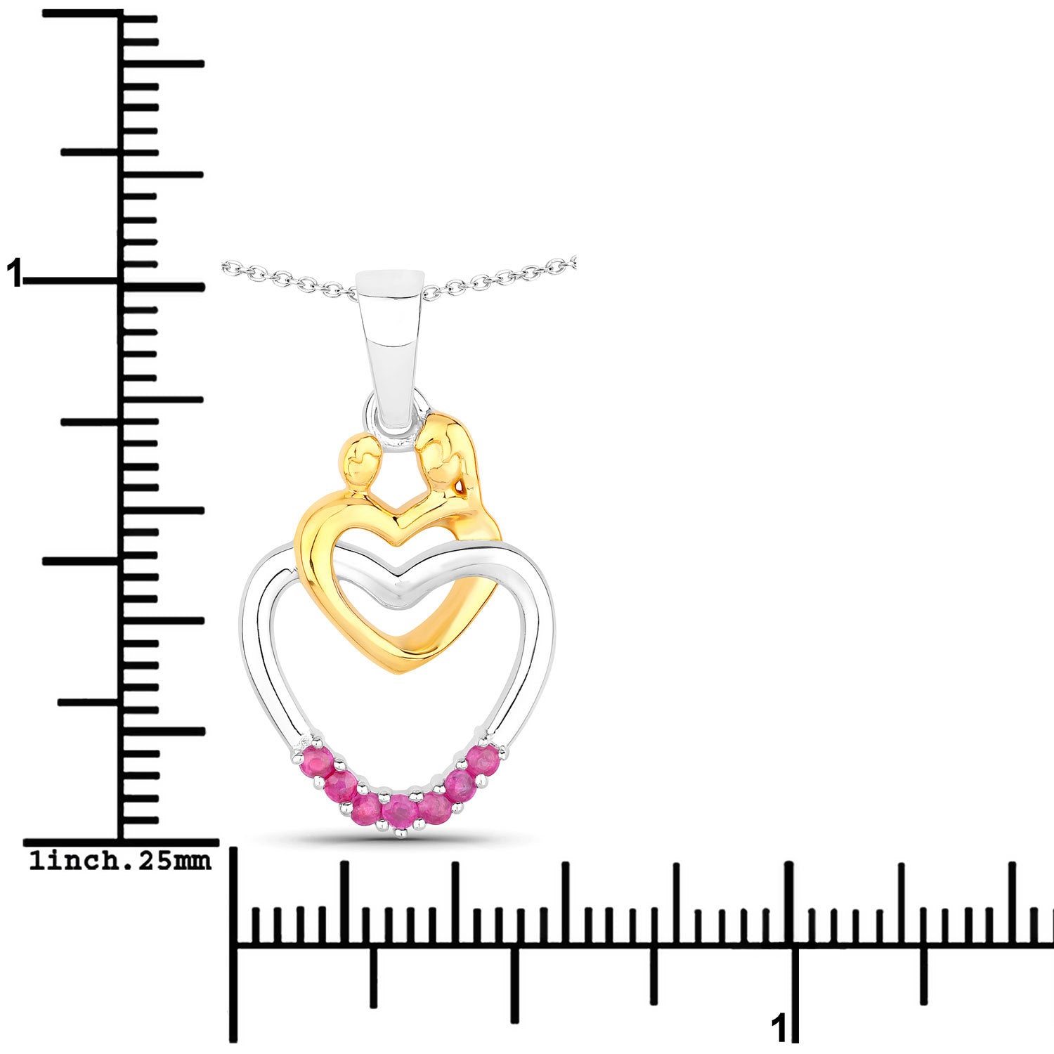 0.14 Carat Genuine Ruby .925 Sterling Silver Pendant by Bids.com