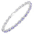 6.00 Carat Genuine Tanzanite .925 Sterling Silver Bracelet 