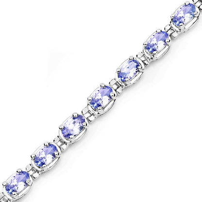 6.00 Carat Genuine Tanzanite .925 Sterling Silver Bracelet by Bids.com