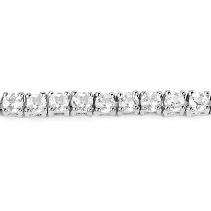 4.96 Carat Genuine White Topaz .925 Sterling Silver Bracelet  DestGlow