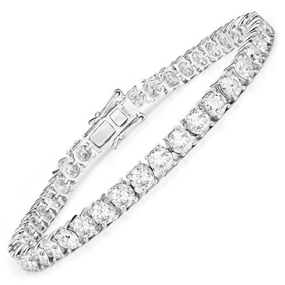 10.00 Carat Lab Grown Diamond 14K White Gold Bracelet by Bids.com