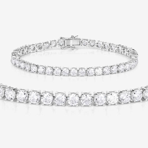 10.00 Carat Lab Grown Diamond 14K White Gold Bracelet by Bids.com