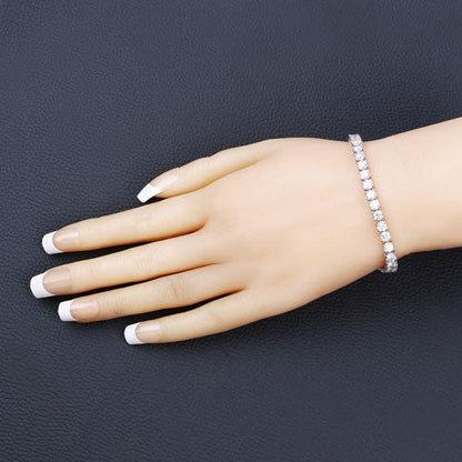 10.00 Carat Lab Grown Diamond 14K White Gold Bracelet by Bids.com