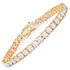 10.00 Carat Lab Grown Diamond 14K Yellow Gold Bracelet by Bids.com