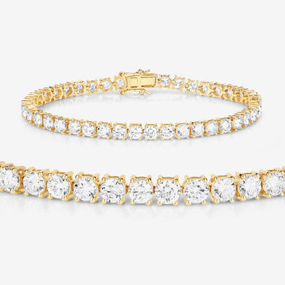 10.00 Carat Lab Grown Diamond 14K Yellow Gold Bracelet by Bids.com