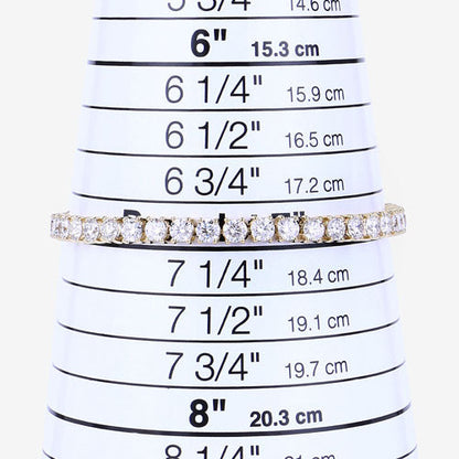 10.00 Carat Lab Grown Diamond 14K Yellow Gold Bracelet by Bids.com