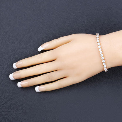 10.00 Carat Lab Grown Diamond 14K Yellow Gold Bracelet by Bids.com