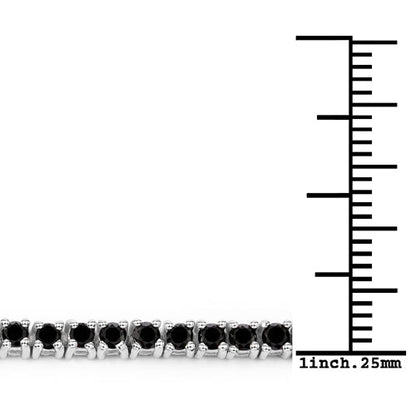 2.19 Carat Genuine Black Diamond .925 Sterling Silver Bracelet  DestGlow