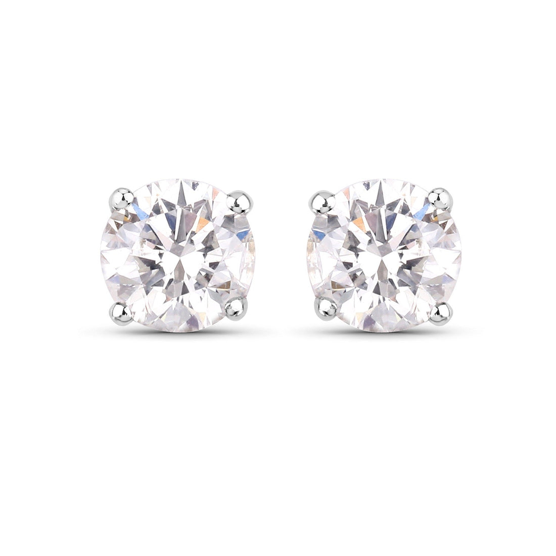 0.54 Carat Genuine White Diamond 14K White Gold Earrings by Bids.com
