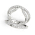 14k White Gold Diamond Flower Style Dual Band Ring (5/8 cttw) by Bids.com