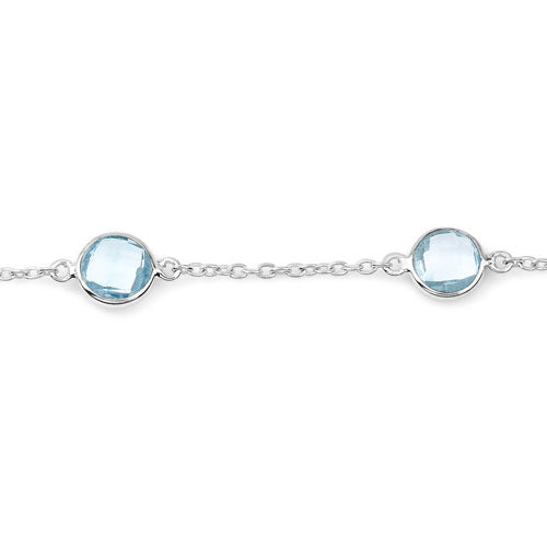 5.00 Carat Genuine Blue Topaz .925 Sterling Silver Bracelet by Bids.com