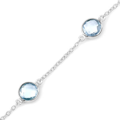 5.00 Carat Genuine Blue Topaz .925 Sterling Silver Bracelet by Bids.com