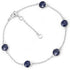 5.00 Carat Genuine Blue Sapphire .925 Sterling Silver Bracelet by Bids.com