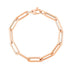 14K Rose Gold Extra Wide Paperclip Chain Bracelet by Bids.com