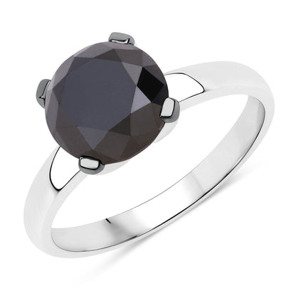 3.00 Carat Genuine Black Diamond 14K White Gold Ring by Bids.com