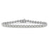 .925 Sterling Silver 1.0 Cttw Diamond Miracle-Set Square Milgrain 7" Link Tennis Bracelet (I-J Color, I3 Clarity) by Bids.com