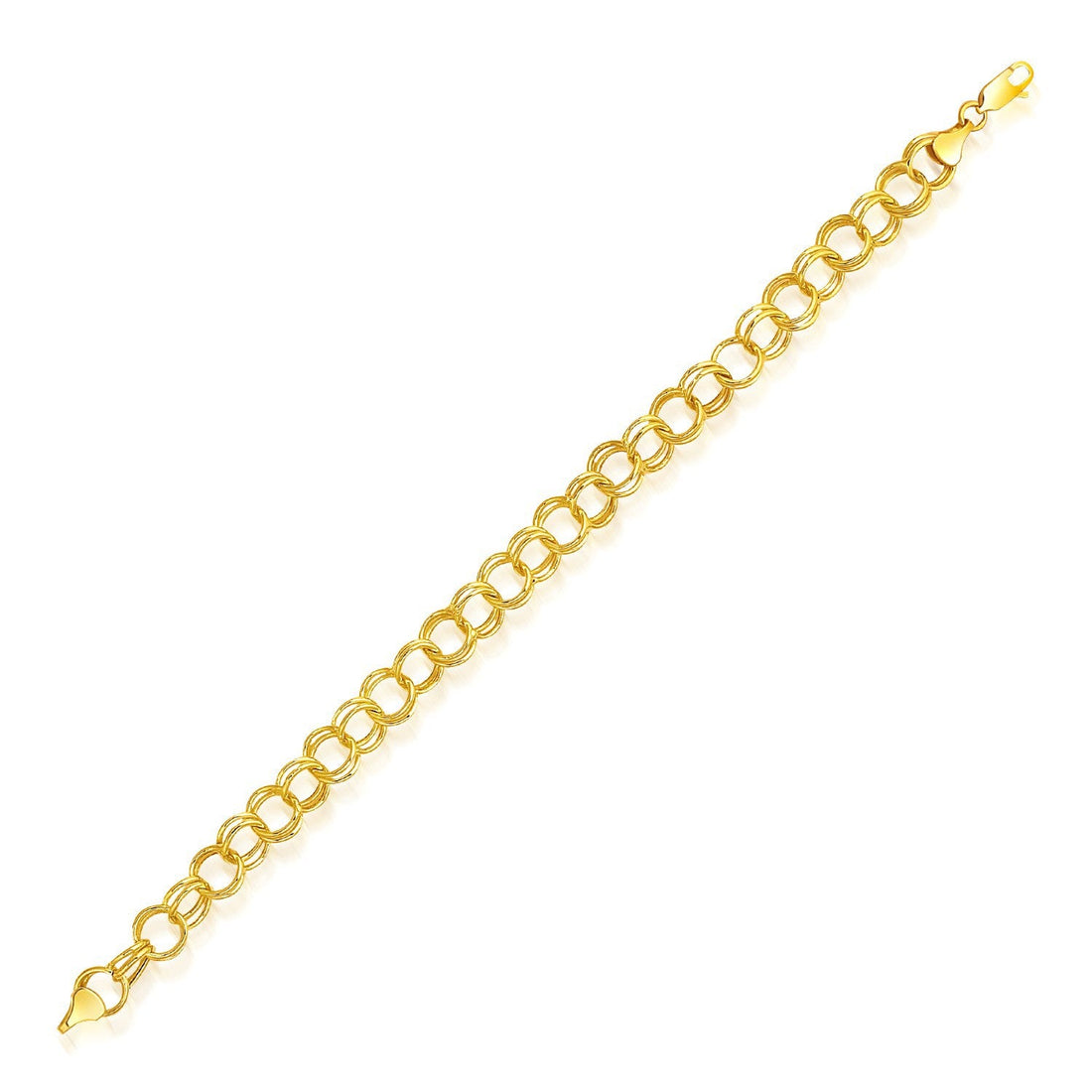 8.0 mm 14k Yellow Gold Lite Charm Bracelet by Bids.com