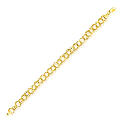 8.0 mm 14k Yellow Gold Lite Charm Bracelet by Bids.com