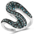 0.76 Carat Genuine Blue Diamond .925 Sterling Silver Ring by Bids.com