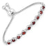 1.80 Carat Genuine Garnet .925 Sterling Silver Bracelet  DestGlow