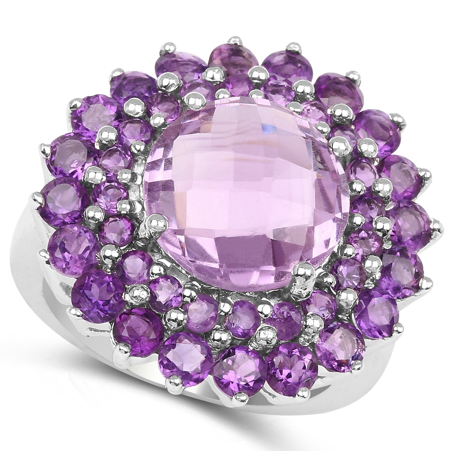 8.02 Carat Genuine Amethyst .925 Sterling Silver Ring by Bids.com