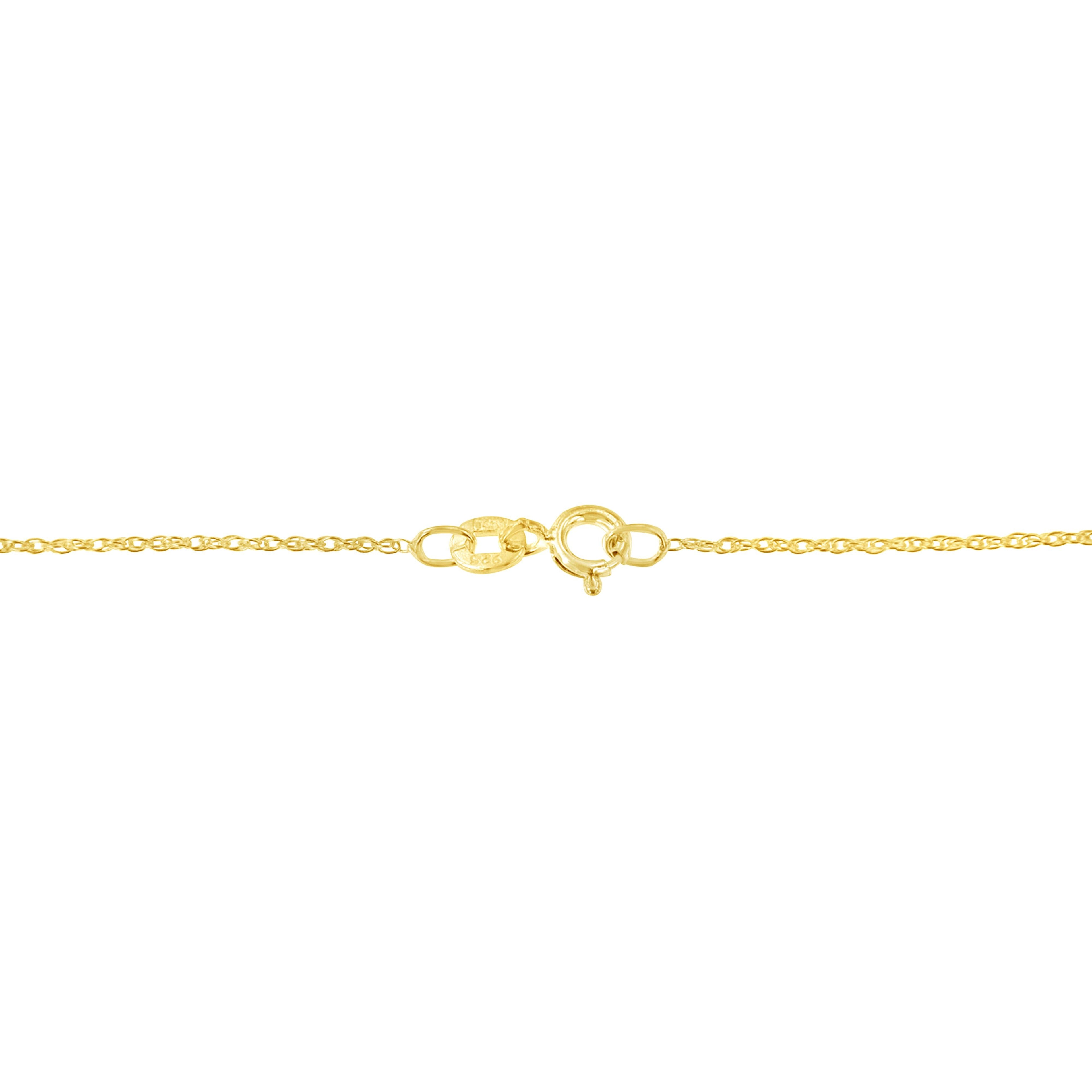 10K Yellow Gold 1/4 cttw Prong Set Round-Cut Diamond Open Heart 18" Pendant Necklace (K-L Color, I1-I2 Clarity) by Bids.com