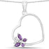 0.20 Carat Genuine Amethyst .925 Sterling Silver Pendant  DestGlow