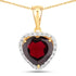 5.76 Carat Genuine Garnet and White Topaz .925 Sterling Silver Pendant by Bids.com